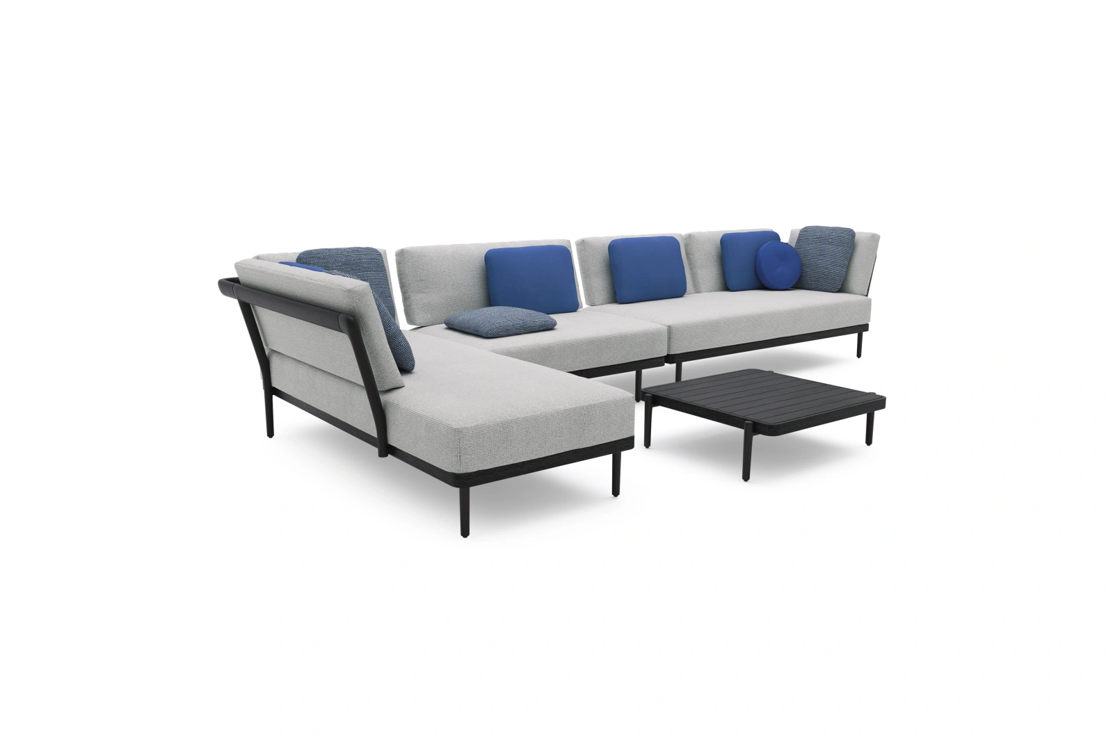 Rohová koncová 2-miestna sedačka pravá FLOWS