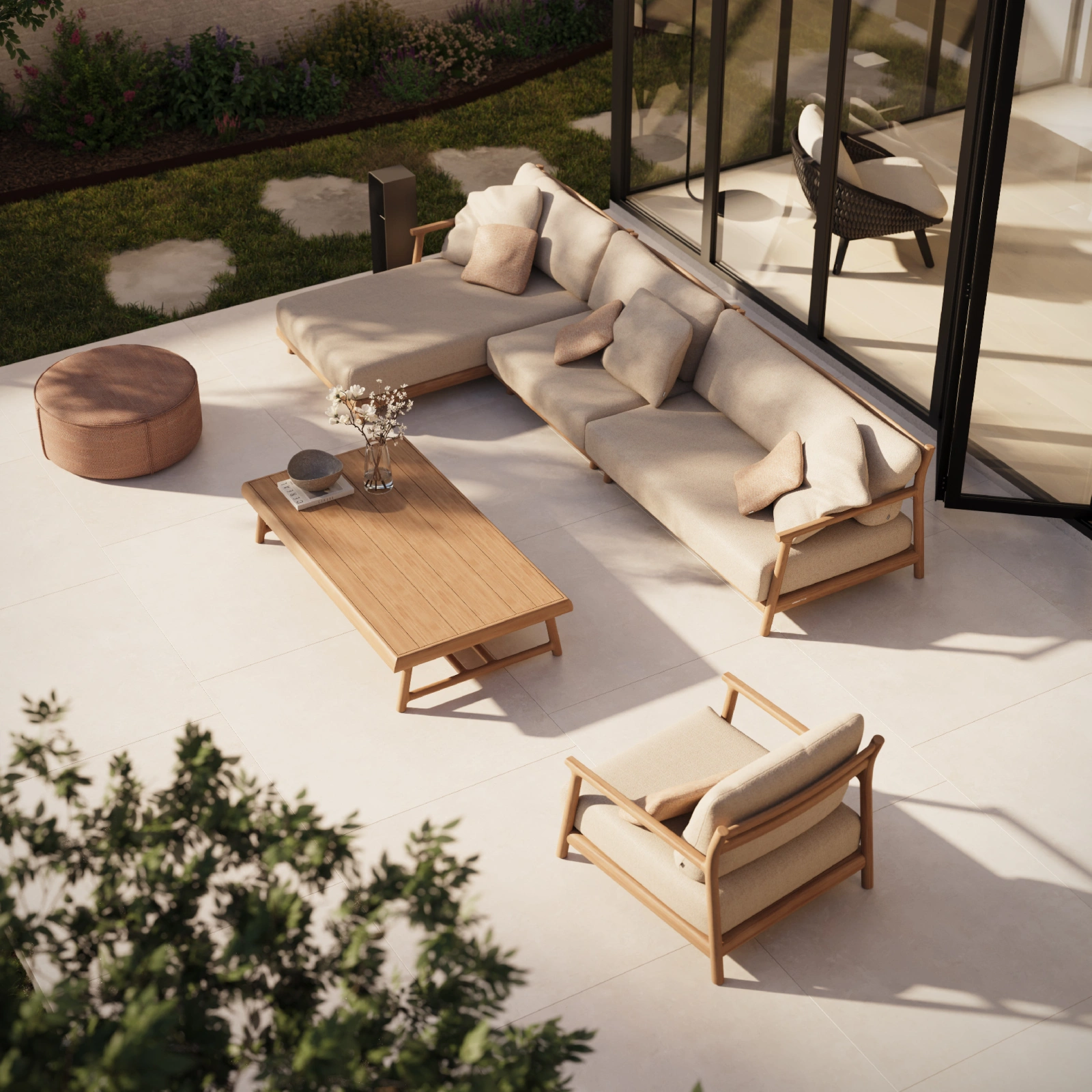 Rohová 2-miestna sedačka pravá MUYU