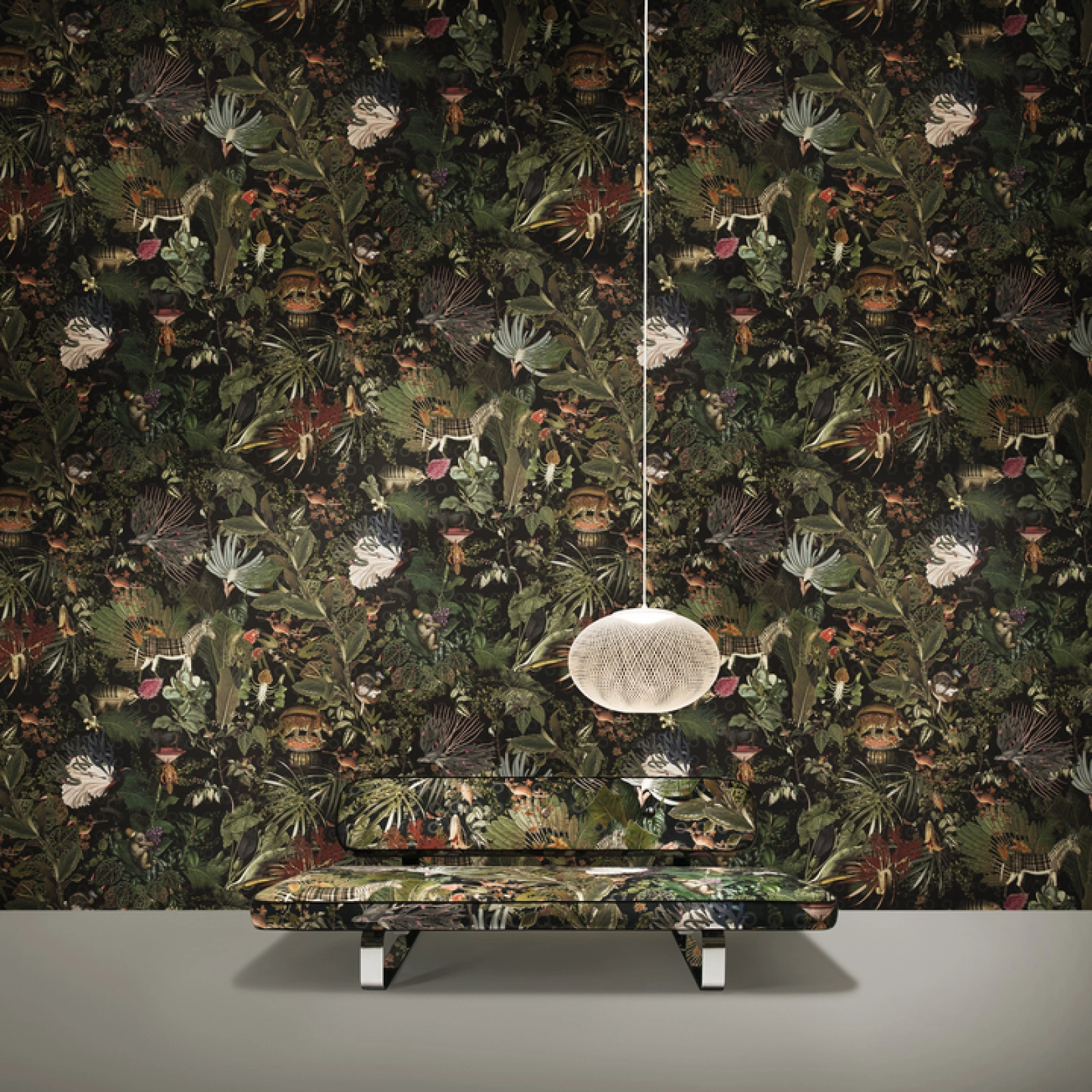 Arte Moooi wallcovering the extinct animals - Menagerie of extinct animals